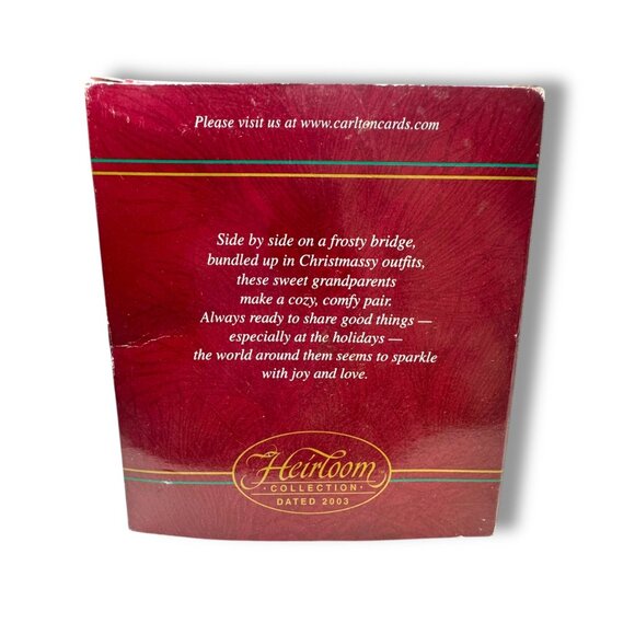 Carlton Cards 2003 Grandparents Ornament Heirloom Collection Loving Grandparents - Picture 3 of 6